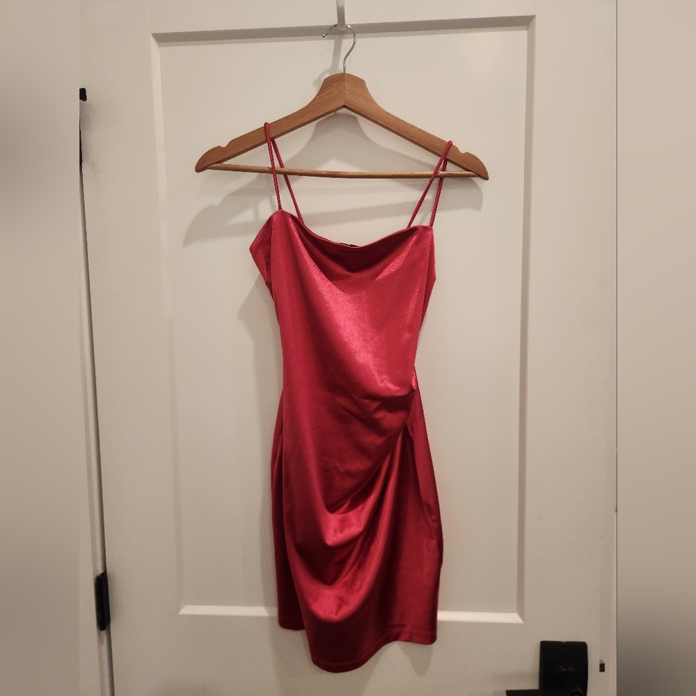 Party Pink Satin Dress